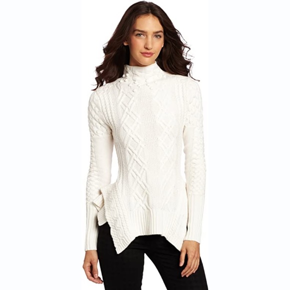 🚨FINAL SALE🚨BCBGMaxAzria Cable Knit Maylin Turtleneck - Picture 5 of 9